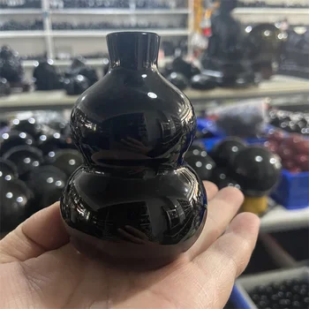 1 adet el oyma doğal siyah obsidyen kabak çakra fengshui reiki şifa kristalleri taşlar ev dekor