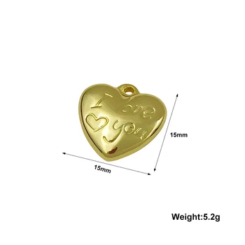 15x15mm 5 adet Paslanmaz Çelik Kalp Kilit Aşk Charms Kolye Kadınlar için Kolye DIY Takı Yapımı Bulguları Malzemeleri Aksesuarları