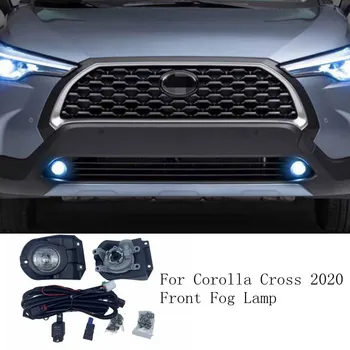 2 adet Toyota Corolla Cross 2020 İçin 2021 2022 Ön Sis lamba donanımı Hattı Modifikasyonu Işıkları Gündüz Farları