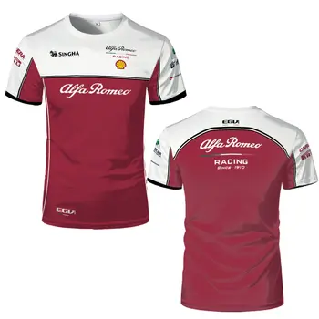 2023 T-shirt Alfa Romeo T Shirt Formula Bir Araba Yarışı 3D Baskı Erkekler Kadınlar Moda O-boyun T Gömlek Çocuklar Tees Tops Forması