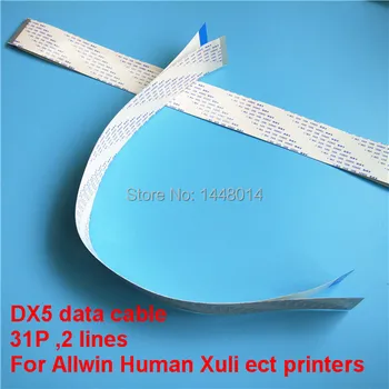 4 takım eko solvent yazıcı FFC düz veri kablosu 31pins 2 satır Epson DX5 baş kablo Allwin Xuli X6 Twinjet İnsan Aiifar parçaları