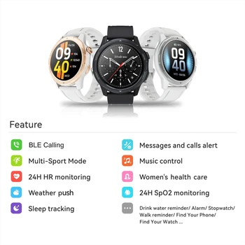 Akıllı saat MW04 nabız monitörü Spor Spor Smartwatch Yuvarlak Ekran Saatler Erkekler Kadınlar
