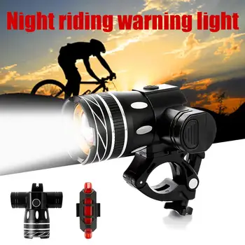Ayarlanabilir USB Bisiklet LED arka ışık 2400mAh Açık Bisiklet Ön İşık Ön Far Bisiklet Lambası Arka Lambası Bisiklet Aksesuarları