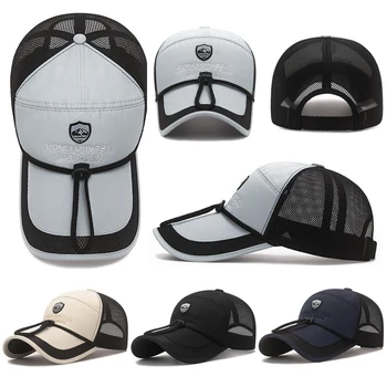 Açık Golf Balıkçılık İpli Şapkalar Erkekler Hızlı Kuru Örgü Net Kadın Erkek Beyzbol Kapaklar Ayarlanabilir Spor Yaz güneş şapkaları
