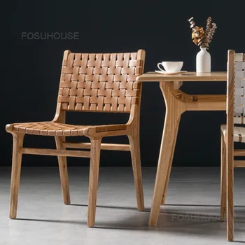 Basit ışık lüks arka aile yemek sandalyeleri İskandinav katı ahşap yemek odası sandalyeleri sehpa sandalye ev mutfak mobilyası