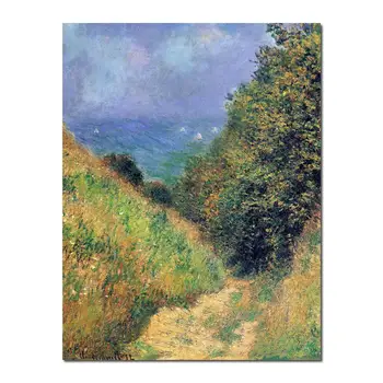 Claude Monet Tuval üzerine resim sergisi Yolu Pourville 02 el-boyalı duvar sanat dekoru Yüksek kalite
