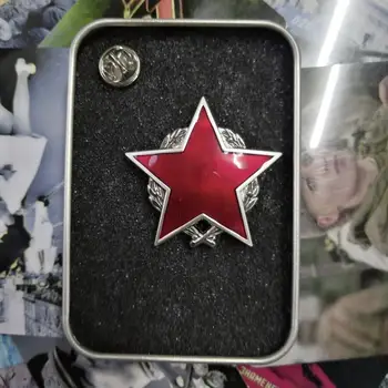 En Kaliteli ikinci dünya Savaşı SSCB Sovyet CCCP Rozetleri Yugoslav Gerilla Kırmızı Beş Köşeli Yıldız Madalya Stinger At Tırnak Broş