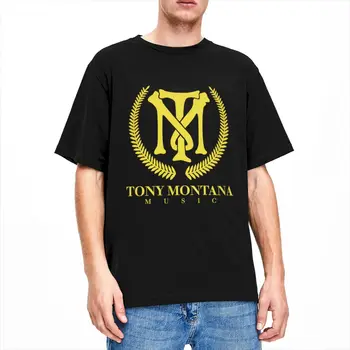 Erkek kadın Gömlek Tony Montana Müzik Merch Harika Pamuk Kısa Kollu T Shirt Yuvarlak Boyun Üstleri Hediye Fikri