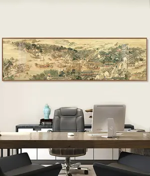 Ev Retro Mimari Boyama Çin Tarzı duvar sanatı tuval Posterler Resim Baskı Ofis Oturma Odası İçin Ev Decor4