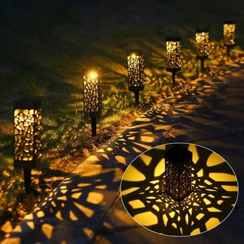 Güneş bahçe lambası Su Geçirmez Oyuk Veranda Yolu Çim Peyzaj Lambaları Fener Bahçe Dekorasyon dış mekan güneş enerjili lamba s