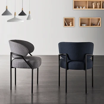 İtalyan tasarımcı hafif lüks yemek sandalyeleri ve masaları boş zaman sandalyeleri, üst düzey ev arkalıkları, yumuşak çantalar, modern sandalye