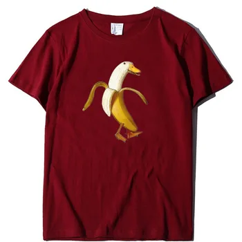 Kısa Kollu Parodi Ördek Muz Kaçış Tshirt Dış Ticaret Büyük Boy Gevşek Üst T Shirt Üst Benim Vücut Benim Seçim Grafik T-shirt