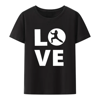 Kız Aşk Tai Chi Modal Baskı T Shirt Sevimli Kawaii Kadın Moda Streetwear Retro Çin Tarzı Mizah Karakter Yenilik Camisetas