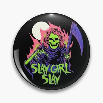 Kız Reaper Yumuşak Düğme Pin Yaratıcı Takı Kadınlar Sevgilisi Metal Giysi Rozeti Dekor Hediye Sevimli Moda Broş Yaka Pin Komik