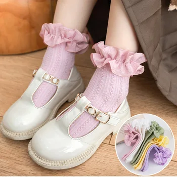 Kızlar Dantel Çorap Çocuk Çorap Moda Dantel Bebek Prenses Çorap Beyaz Dans Çorap Yabancı Kore Versiyonu Bebek Çorap Örgü
