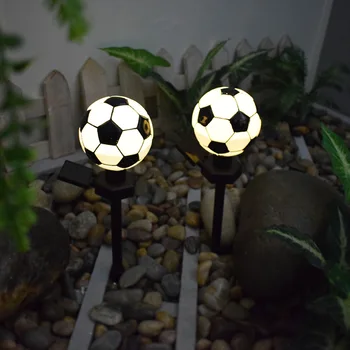 Led açık ışık topu ışık çim zemin peyzaj güneş şarj edilebilir futbol ışık avlu