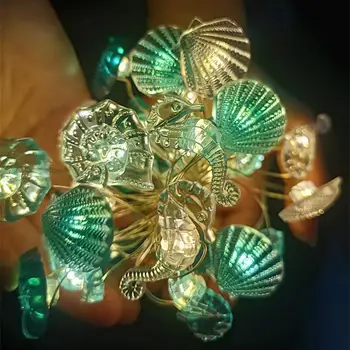 Led ışık Dize 3M 2M Denizatı Seastar Kabuk Peri Tatil Garland Lamba Noel için Açık Kapalı Düğün Parti Dekorasyon