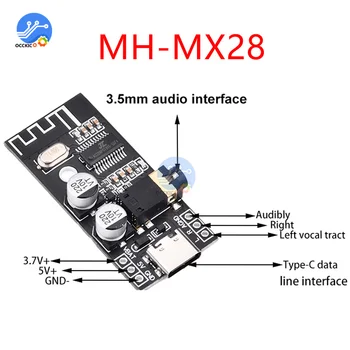 MH-MX28 kablosuz bluetooth Ses Alıcı Kurulu Tipi-C Modülü BLT 5.1 20 M MP3 Kayıpsız Dekoder Stereo Elektronik DIY Kiti