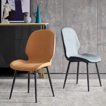 moda iskandinav yemek masası sandalyesi oyun açık lüks tek relax yemek masası sandalyesi tasarım Rahatlatıcı vanity kütüphane mobilya HY
