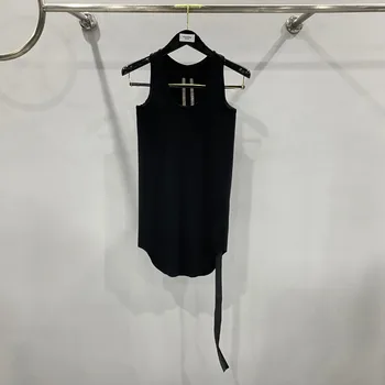 Owen Seak Kadın Tankı T Shirt %100 % Pamuk Gotik Giyim Yelek Tees Tops Yaz Siyah Beyaz