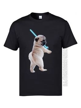 Pug Komik T Shirt Erkek Kawaii Karikatür Hayvan Tee-Shirt 3D Dijital Baskı Köpek T-Shirt En Iyi Hediye Saf Pamuk Tees