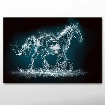 Sanatsal Su Atı Fantezi Resimleri DIY Çerçeveli Duvar Sanatı Posterler Tuval Baskılar Oturma Odası Dekor için