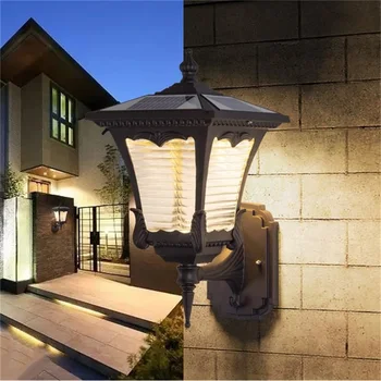 TEMAR dış duvar aydınlatma armatürü Güneş Modern su geçirmez LED Veranda Duvar Lambası Sundurma Balkon Avlu Villa Koridor