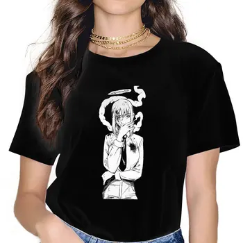 Testere Adam Anime Makima T Gömlek Harajuku Gotik kadın Tshirt O-Boyun