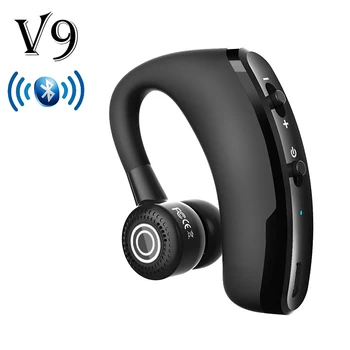 V9 Bluetooth Kulaklıklar İş Kulaklık Kulaklık Kablosuz TWS Stereo Mikrofon ile Sürücü Hareketi Ses Kontrolü Kulaklık