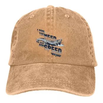 Yıkanmış erkek beyzbol şapkası Hissediyorum İhtiyacı Hız Kamyon Şoförü Snapback Kapaklar Baba Şapka Top Gun Maverick Film Golf Şapkaları